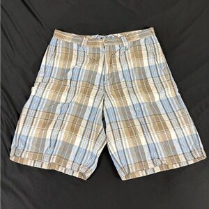 Tommy Bahama Mens Multicolor Plaid Chino Linen Shorts Size 36